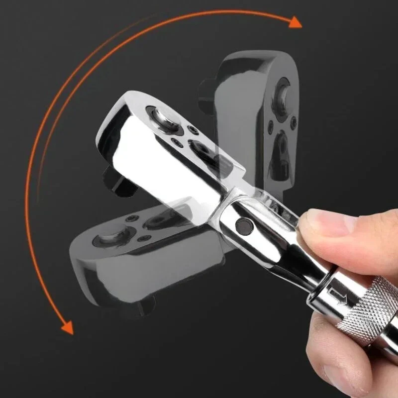 72-Tooth Retractable Ratchet Wrench Set | 1/4 3/8 1/2 Quick Release | Carbon Steel Extensible Handle Tool - Image 5