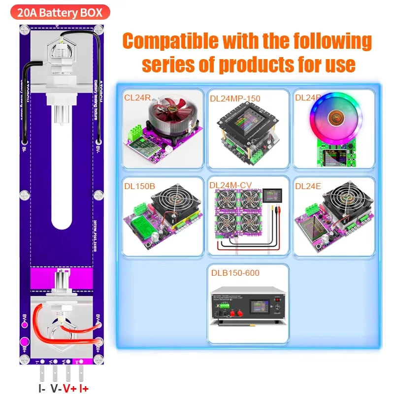 ATORCH 20A 4-Wire Battery Test Stand | 18650 Capacity Tester | High Current 30A PCB - Image 2