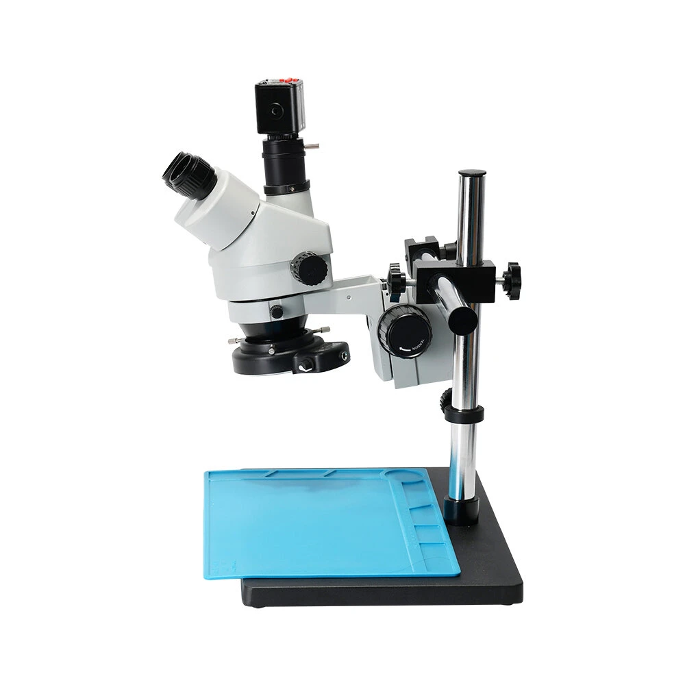 HAYEAR 7-45X Zoom Stereo Trinocular Microscope | 24MP HD Camera & 144 LED Light - Image 4