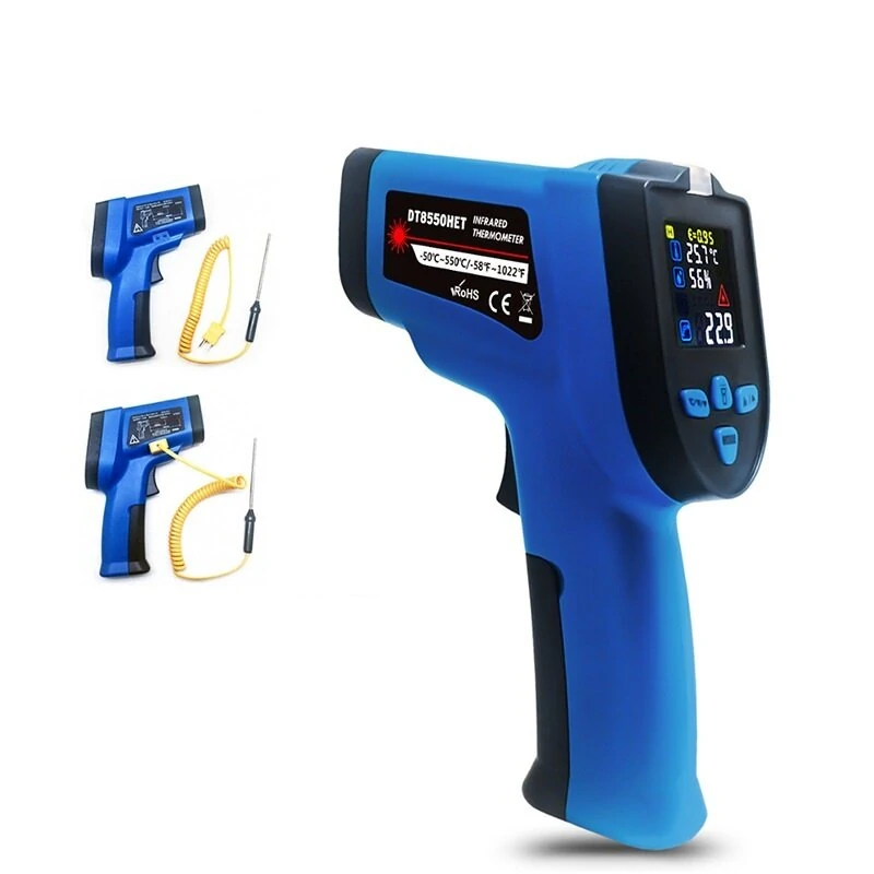 Dual Laser Infrared Thermometer - Non-Contact Digital with K-Type Probe | -50~500°C - Image 2