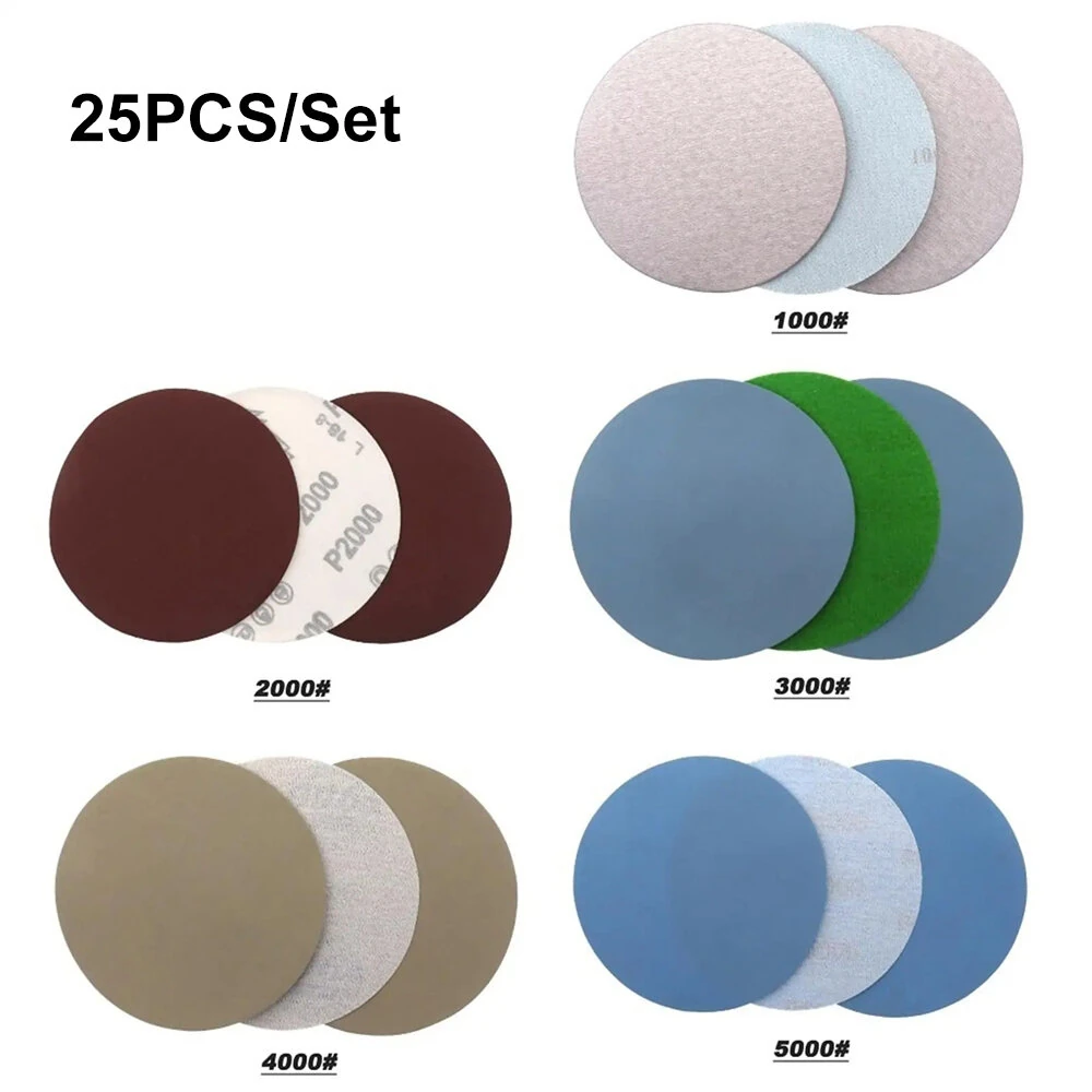 25PCS 5 Inch Sanding Discs - 1000 to 5000 Grit Assorted for Wet/Dry Polishing - Image 3