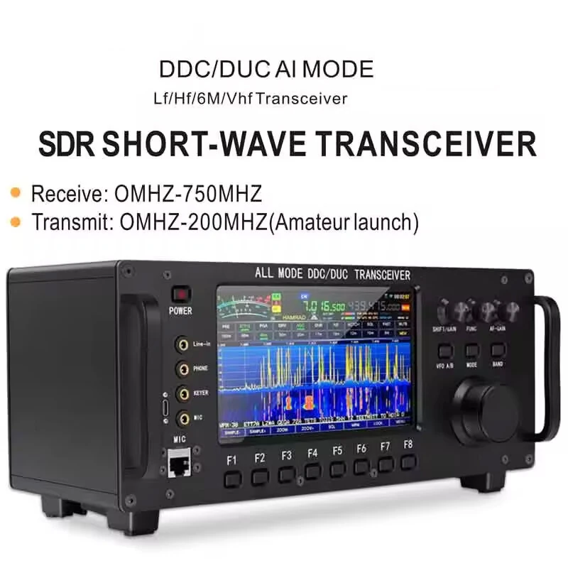RS-998 HF Shortwave Transceiver | 100W 0-750MHz Wide Band | Built-in Antenna Tuner & Display - Image 5