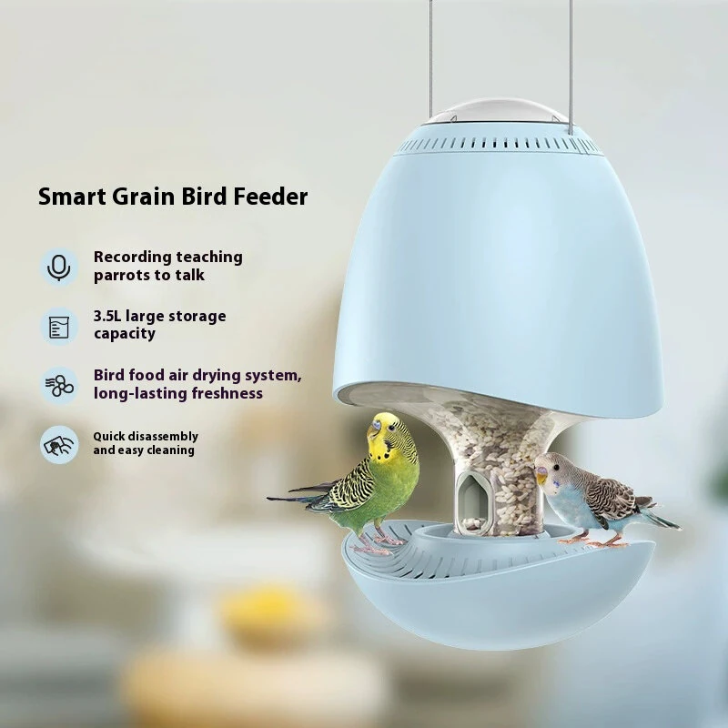 Intelligent Bird Feeder 3.5L Large Capacity | IPX5 Waterproof & Easy Clean | Audio Recording - Image 2