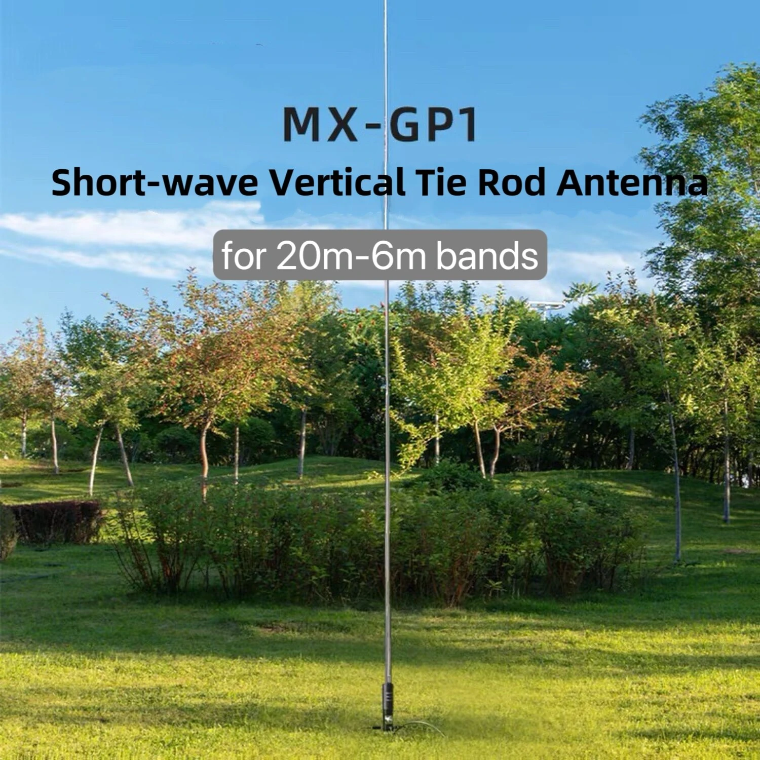 100W Shortwave Portable Antenna | 20M-6M Band Vertical GP for HAM Radio - Image 4