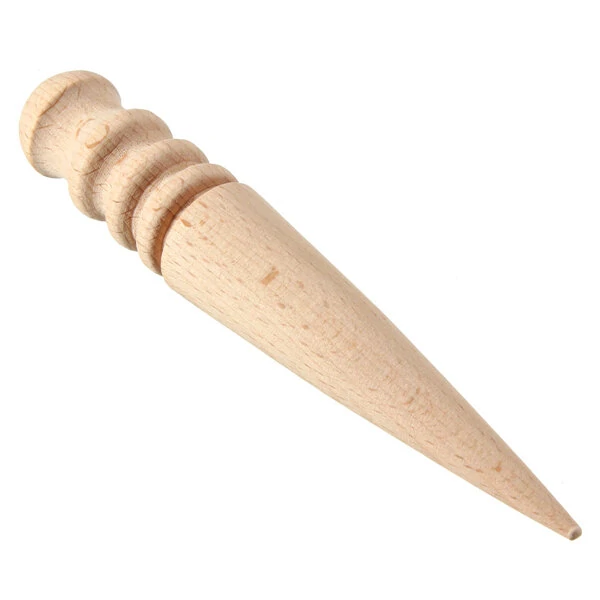 Leather Craft Hand Awl Punch Tool - Wood Handle Polishing DIY | Handmade - Image 4