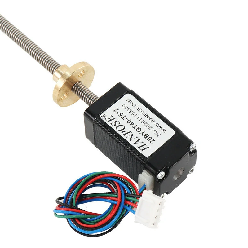 HANPOSE High-Precision Linear Stepper Motor | 20 Integrated Screw T5 Copper Nut Set | 24-50mm - Image 3