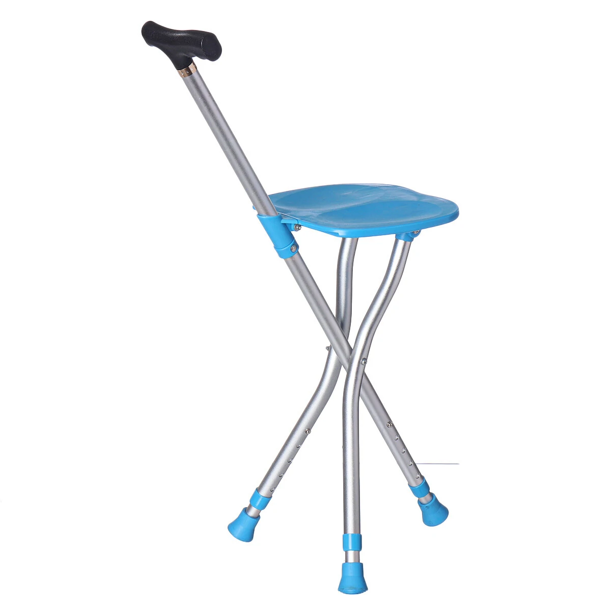 Portable Folding Cane Chair - Aluminium Tripod Hiking Stick with Seat | 200Kg - Image 3