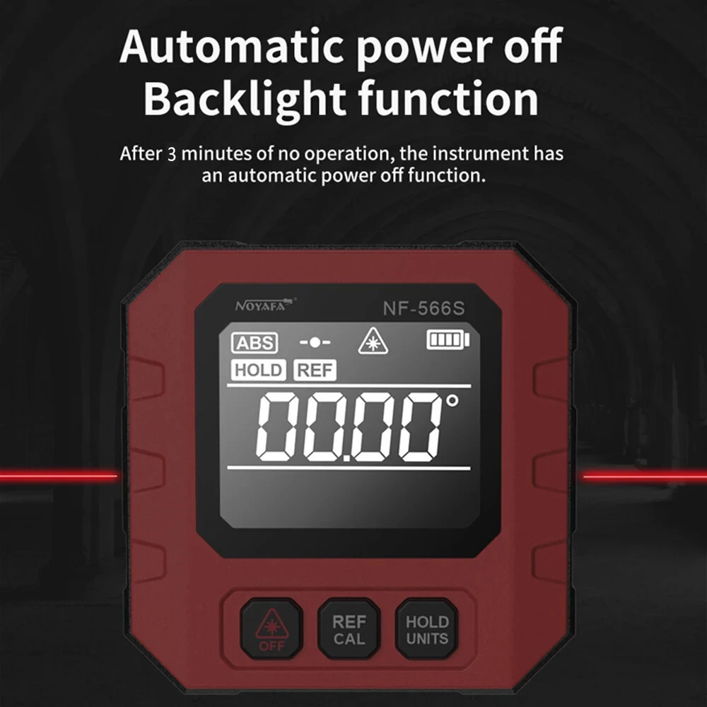 NOYAFA NF-566 Digital Inclinometer - 4x90° VA Display | Magnetic Sides & USB-C Charging - Image 4