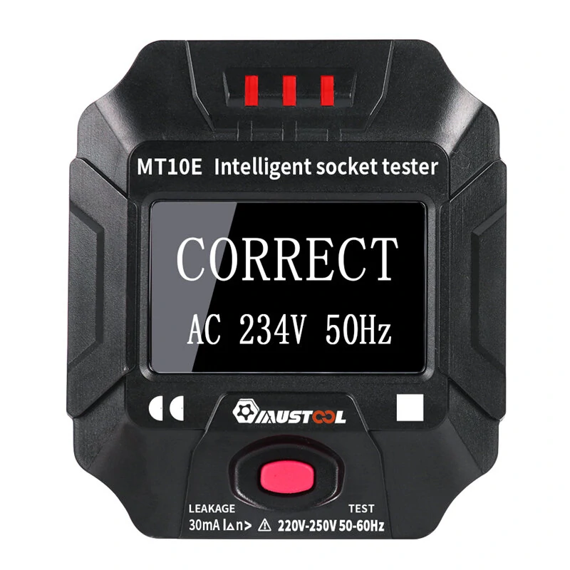 MUSTOOL MT10S/MT10E Socket Tester - Voltage Frequency RCD Intelligent Display - Image 2