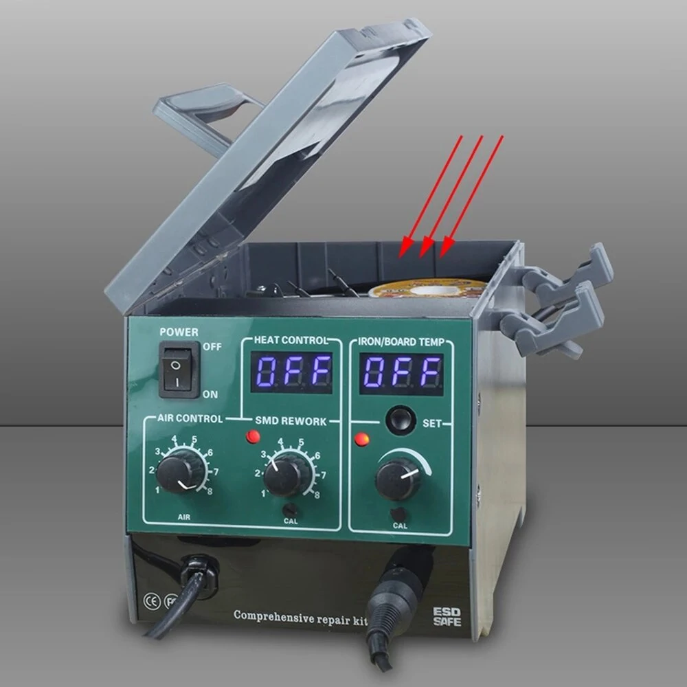 H92B 2-in-1 Soldering Station | High Frequency Thermostat with Hot Air Gun - Image 2