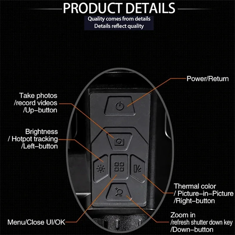 HT-C18 Thermal Monocular | 384x288 Resolution OLED Display | IP66 Waterproof - Image 5