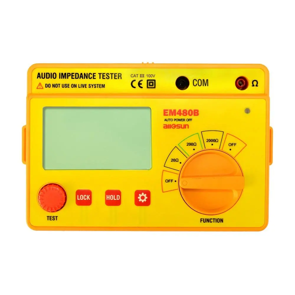 ALL SUN EM480B Audio Impedance Tester | Portable Insulation Meter CATIII 2000Ω - Image 2