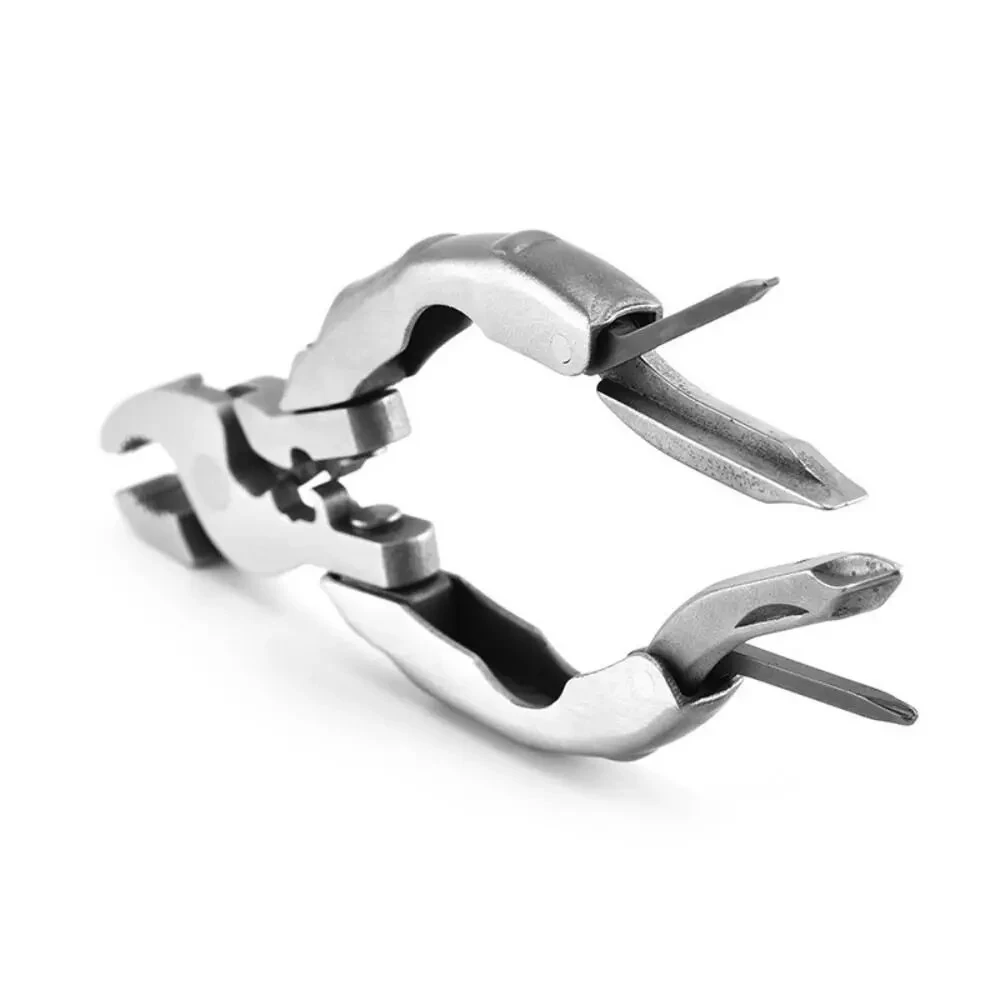 Portable 9-in-1 Pocket Pliers Keychain | Mini EDC Tool with Screwdriver & Wire Cutter - Image 2
