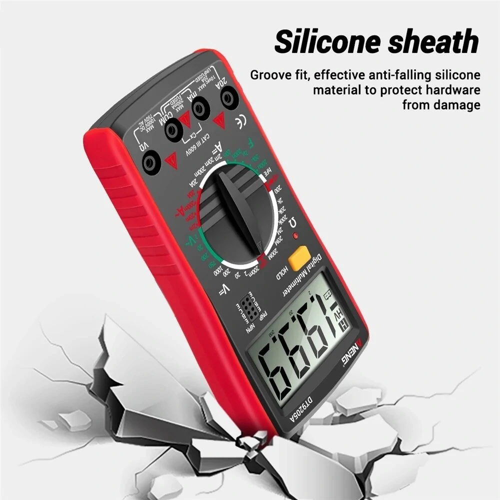 ANENG DT9205A Digital Multimeter - True RMS Auto AC/DC Voltage Current Tester - Image 4