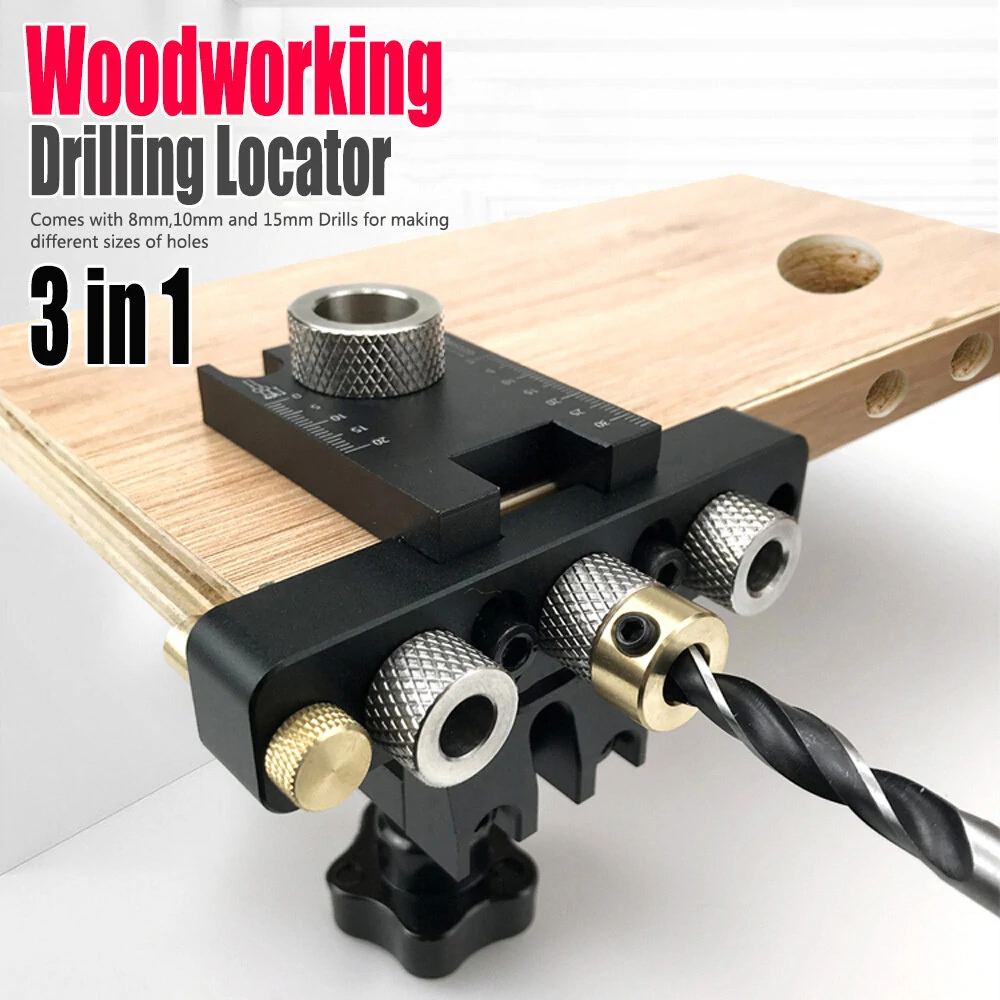 Dowel Jig Master Kit - 3-in-1 Precision Jig for Wood Hole Drilling & Alignment - Image 3