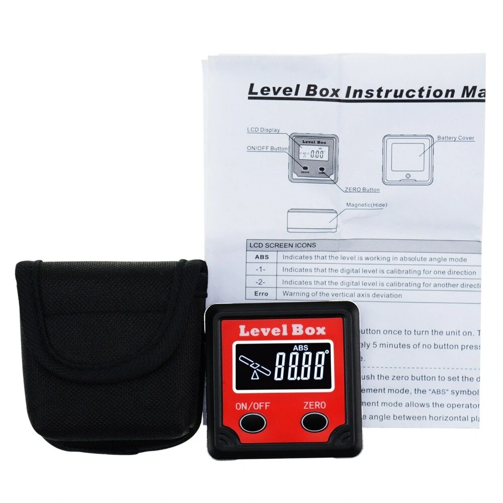 Digital Level Angle Finder - Magnetic Base 360° Inclinometer Protractor Gauge - Image 4