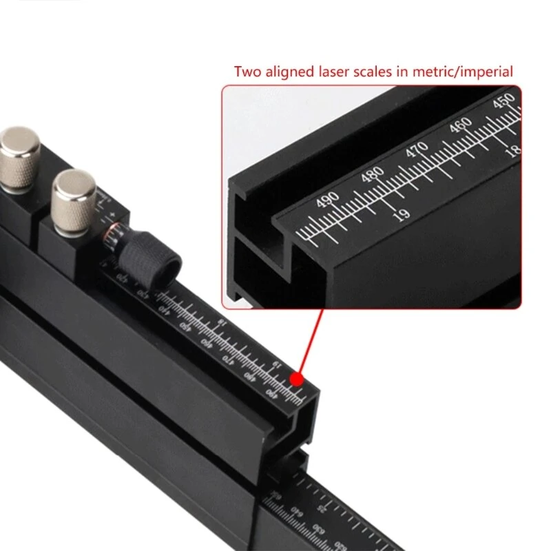 Telescoping Flip Fence Miter Gauge - 500mm to 890mm Extendable T-Slot Track - Image 5
