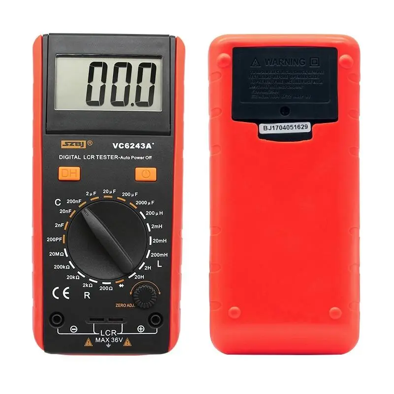VC6243A Digital LCR Meter - Capacitance Inductance Resistance Tester with Clips & Bag - Image 5