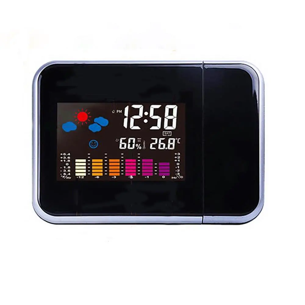 A84503 Digital Thermometer Clock - LCD Display with Projection & Weather - Image 4