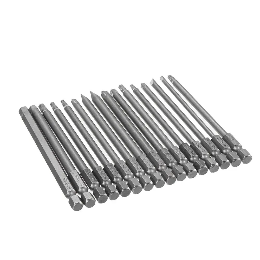 Drillpro 16pc Screwdriver Bit Set - 100mm Torx & Hex Bits - Image 5