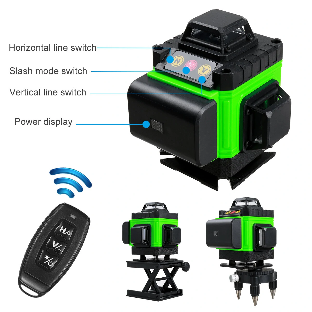 16 Lines 4D Laser Level - Green Self-Leveling Laser - Horizontal & 360° Vertical Cross - Image 4