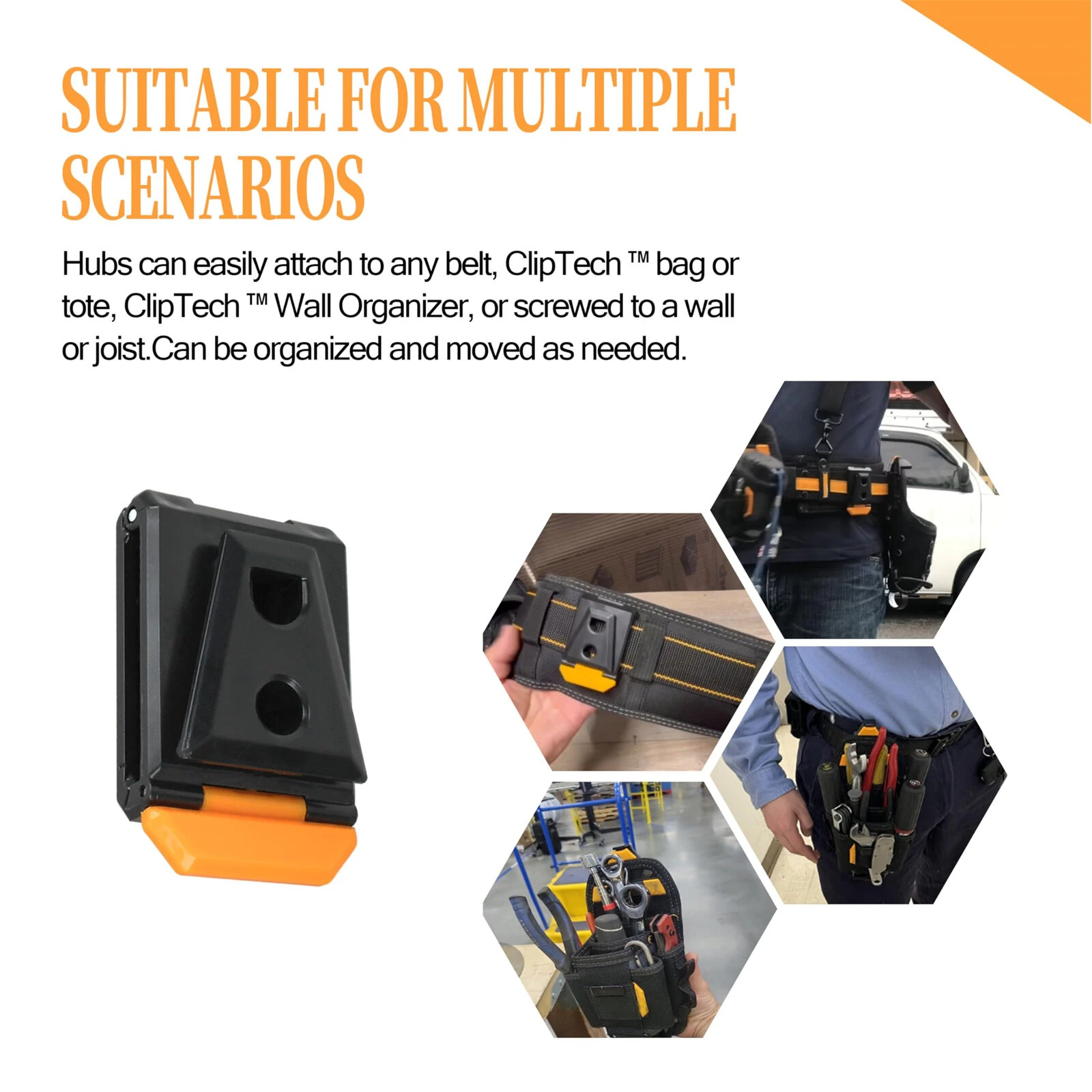 Tool Belt Clip for TOU-CT Models | Quick Release Design - Strong Plastic Material - Image 2