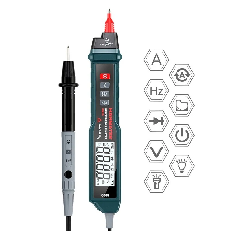 HANMATEK DM10 True RMS Digital Multimeter | Pen Type Auto-Ranging Tester - Image 2
