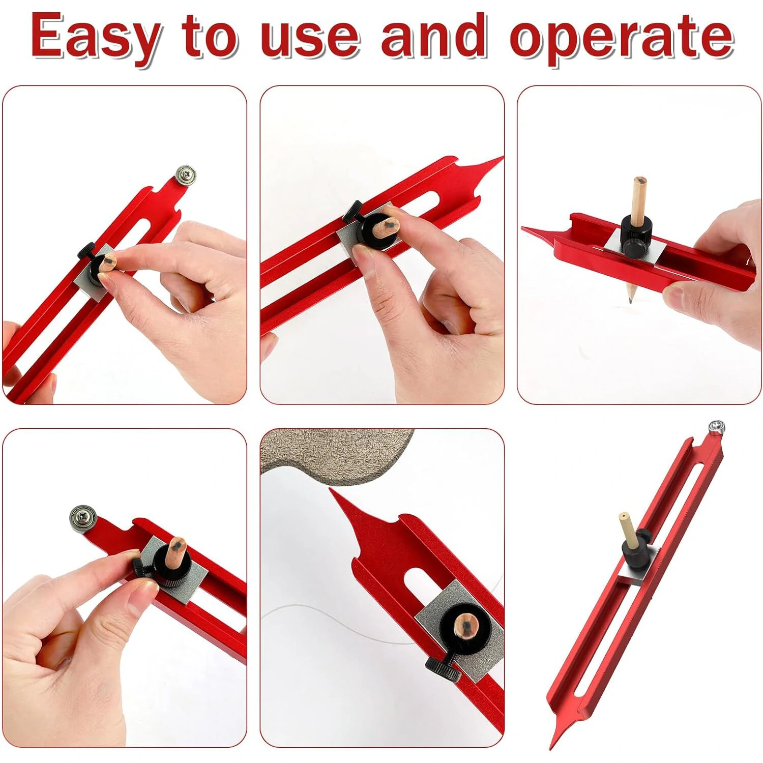 Precise Profile Duplication Tool | Contour Gauge Scribe - 300mm, Lockable - Image 4