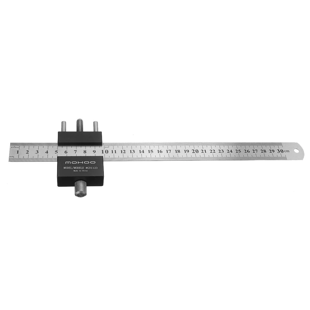Mohoo Steel Ruler Positioning Block & Angle Scriber | Marking Gauge for Woodworking - Image 5