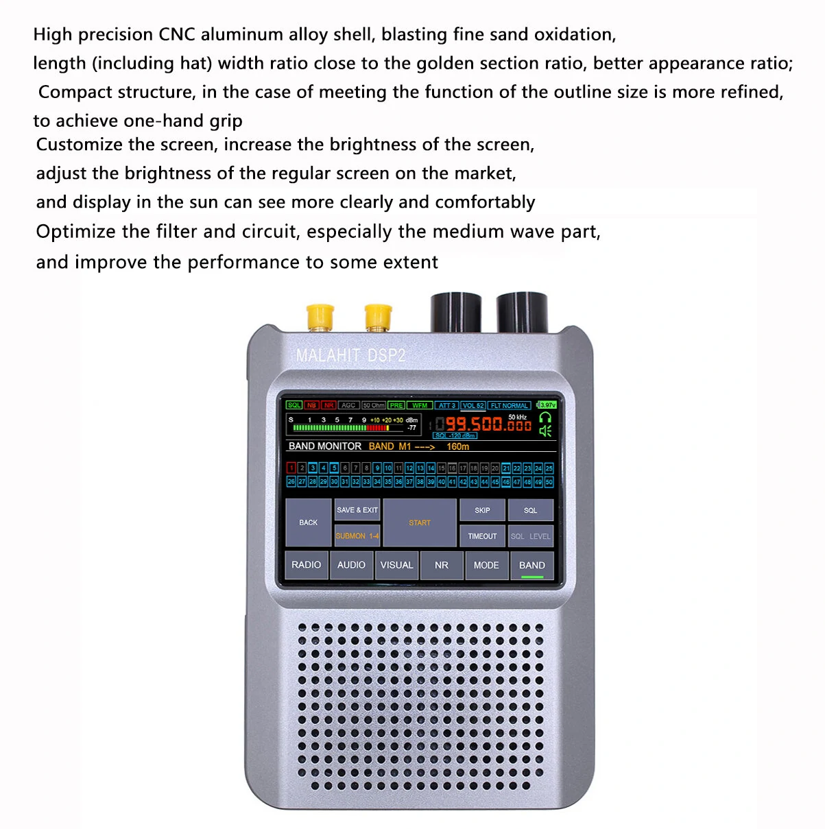 Malahit-DSP2 SDR Receiver | 10kHz-2GHz Coverage | Genuine Second Generation Firmware 2.40 - Image 2