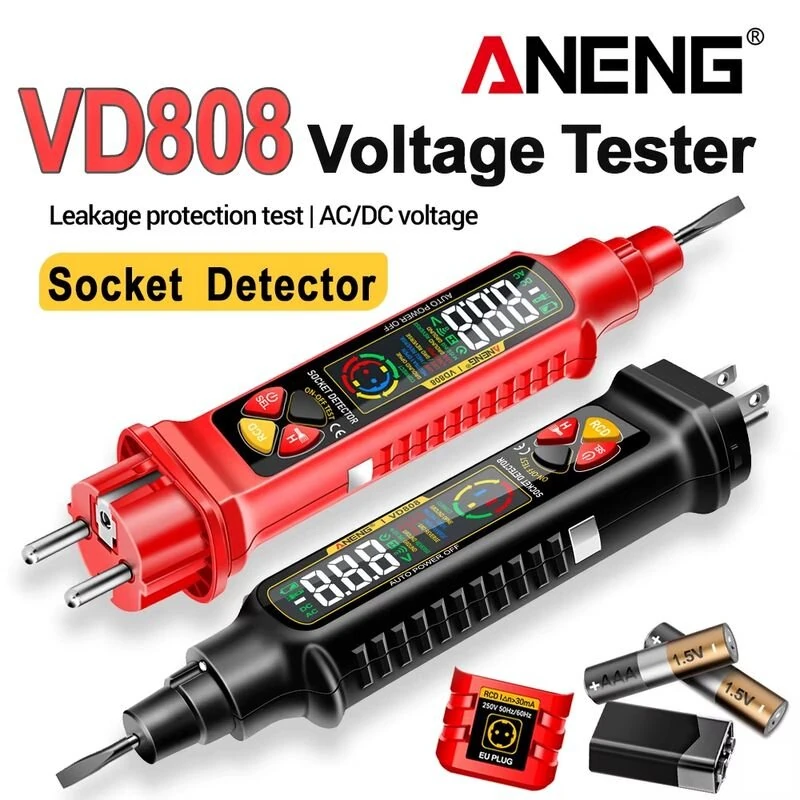 ANENG VD808 Voltage Detector - AC DC Leakage Tester with LCD Screen | Portable - Image 2