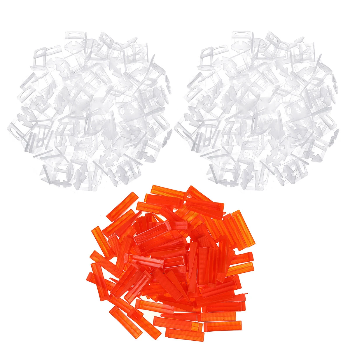 Plastic Ceramic Tile Leveling System - 200 Clips & 100 Wedges - Flooring Tools - Image 2