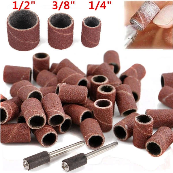 100pcs Sanding Bands & 2 Mandrels for Electric Grinding Polishing | Abrasive Tools - Image 2