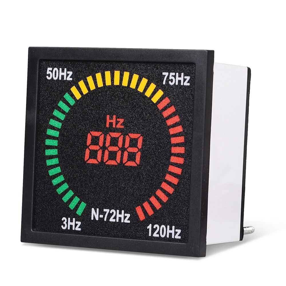 N-72HZ Digital Frequency Meter | 3-120Hz 68mm Hole | 73mm LED Hertz Tester - Image 2