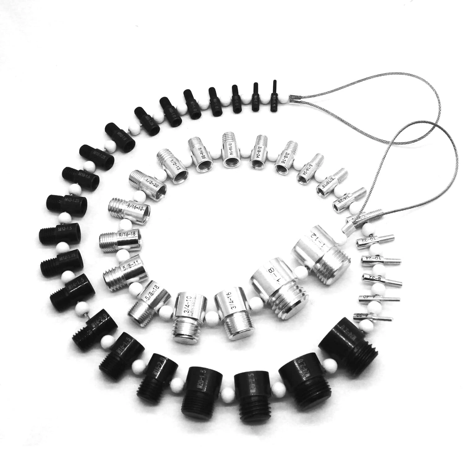 SWTC-44 Thread Checker Set - 44PCS Nut & Bolt Gauges | 23 Inch & 21 Metric Sizes | Stainless Steel - Image 2
