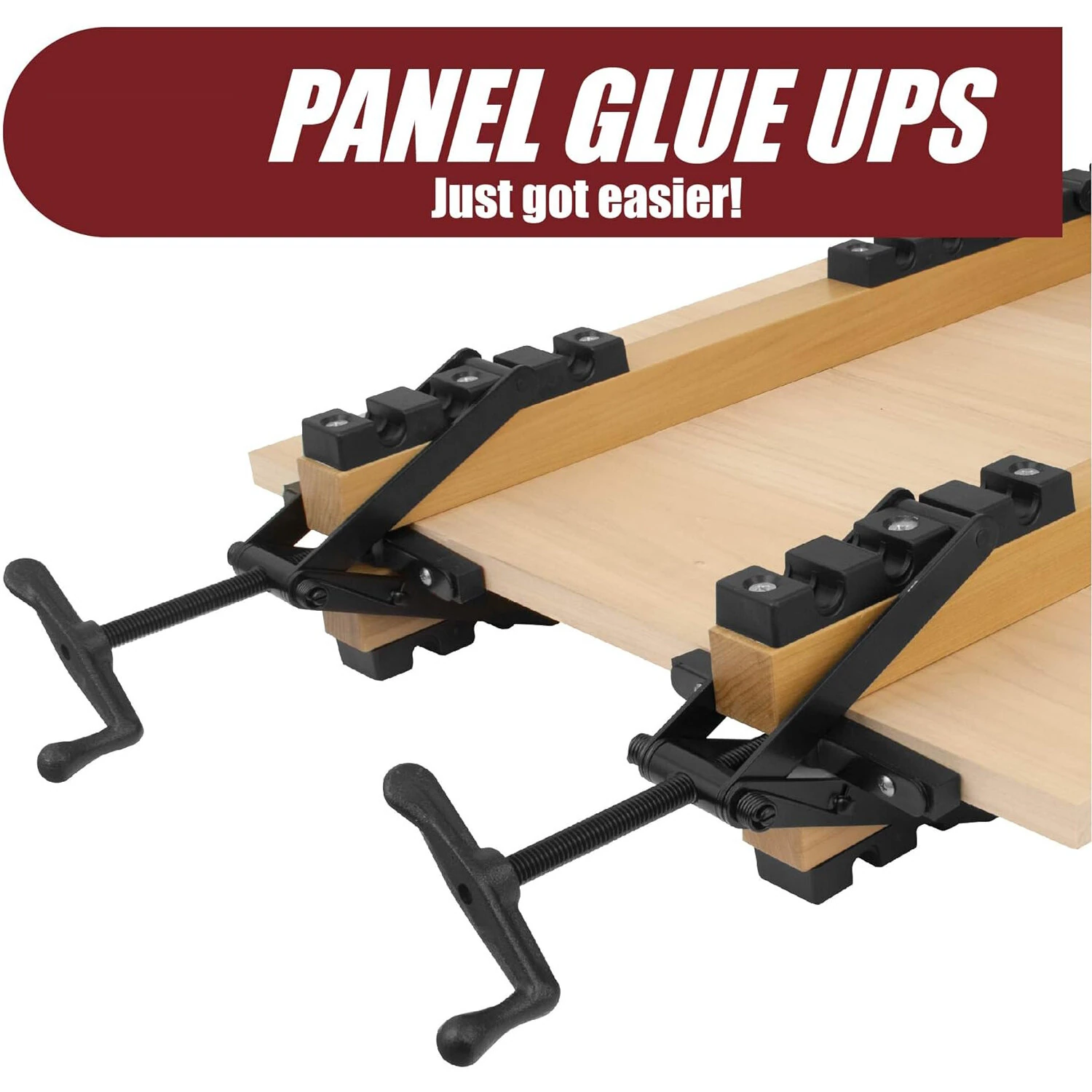 4-Way Pressure Clamp Kit - 1000 PSI Alloy Steel Panel Clamp System for Woodworking - Image 3