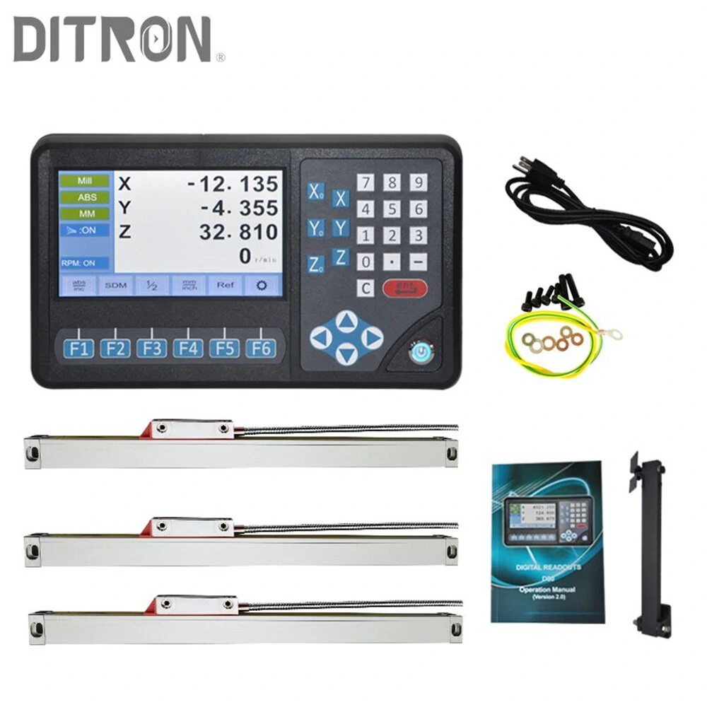 DITRON 3/4 Axis DRO Digital Readout | 0.005mm High Precision | 200-1000mm Travel - Image 2