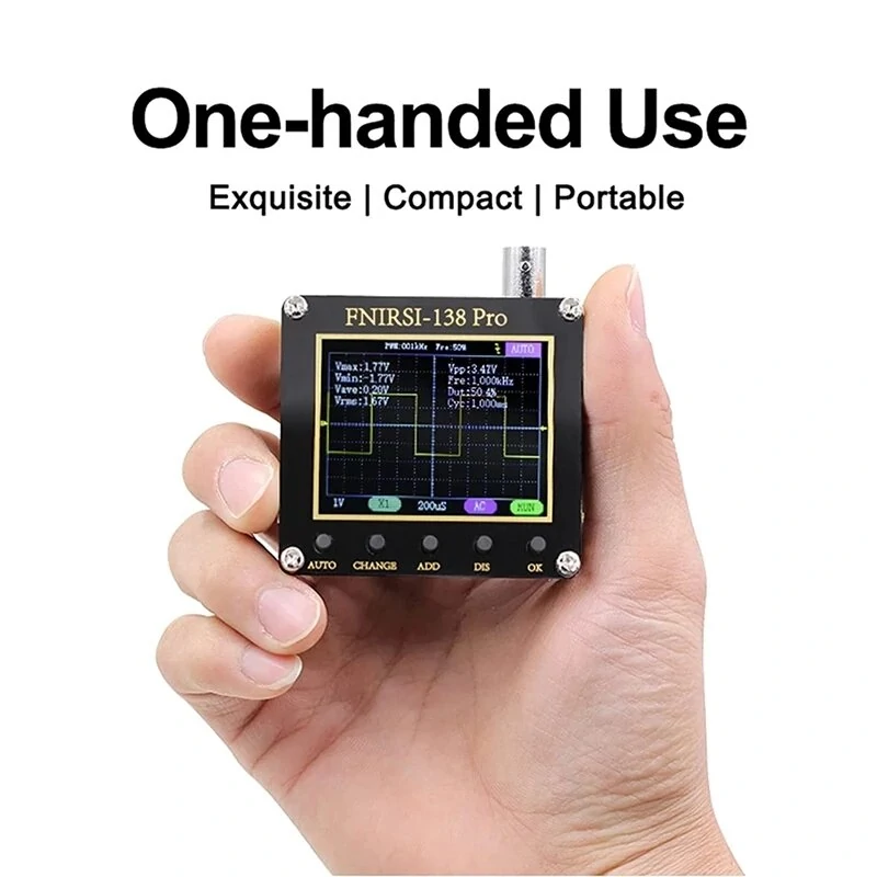 FNIRSI 138Pro Digital Oscilloscope - 2.4 Display | Auto PWM & Square Wave Output - Image 2