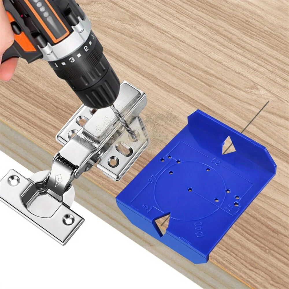 35mm/40mm Cabinet Door Hinge Drilling Locator | Alloy Drill Bit Positioning Tool - Image 5