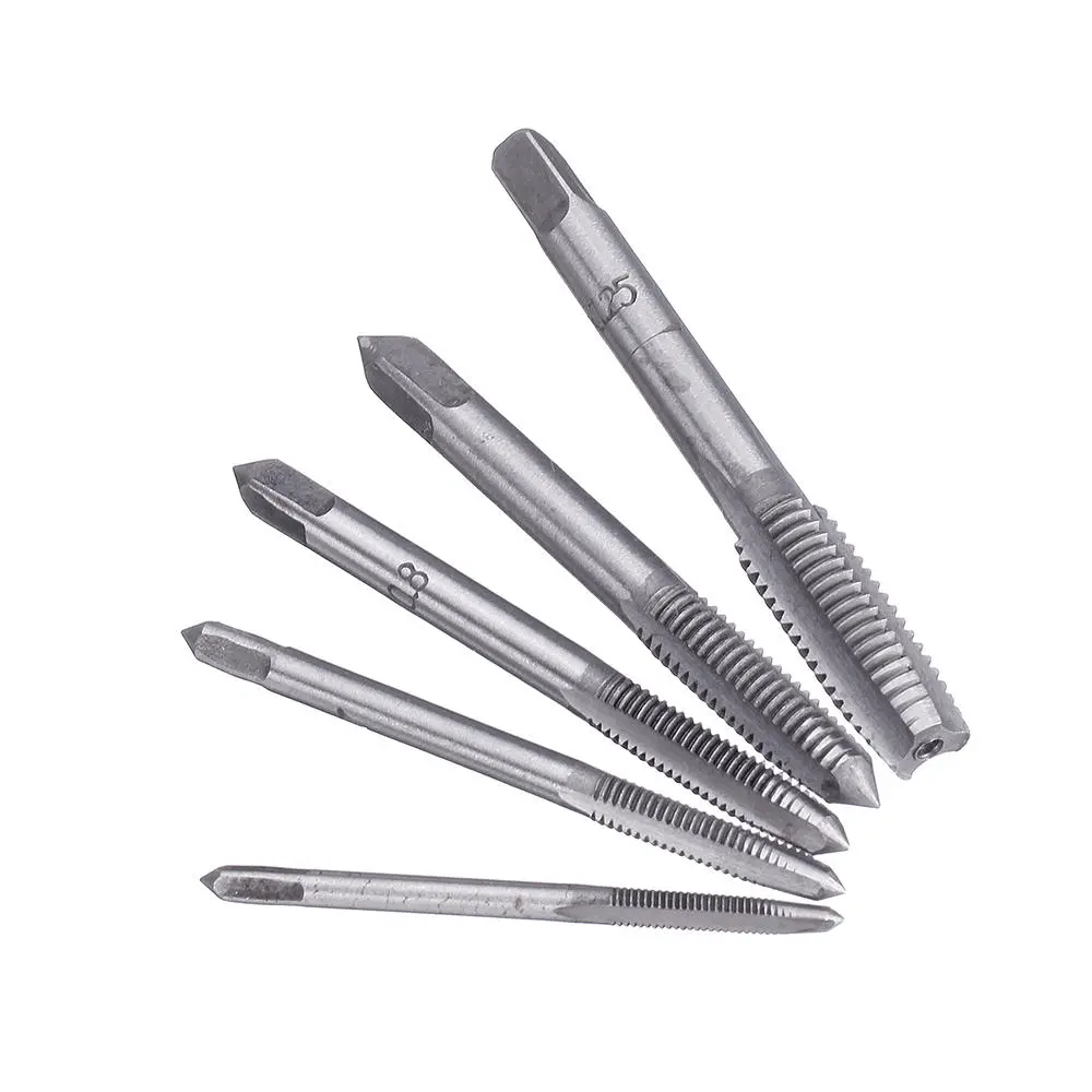Drillpro M3-M12 Spanner Hand Tap Set | 5pcs HSS Metric Screw Thread Taps - Image 5