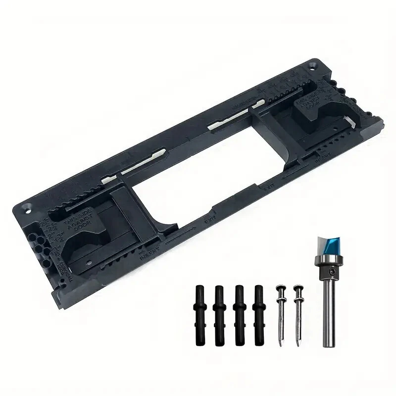 EZYARC Hinge Router Template Kit - Adjustable for 2.5 to 6 Inch Hinges | Square & Round Corners | Easy Installation - Image 2