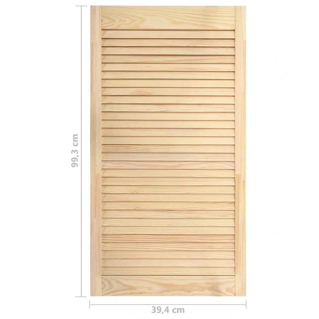 Louver Door 99.3x39.4 cm | Solid Pine Wood Tool Cabinet - Image 5