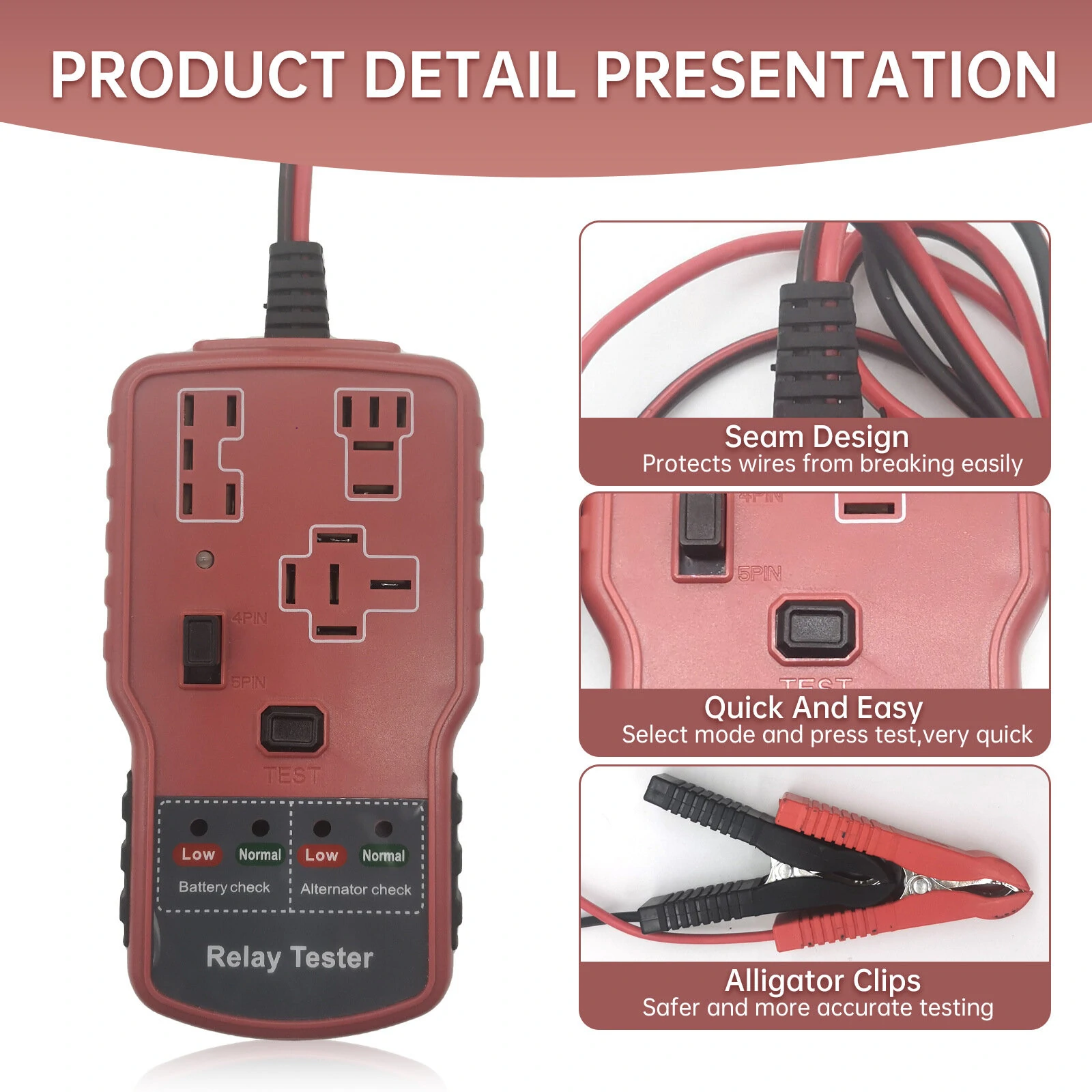 RT-900 12V Car Battery Relay Tester | Broad 5-16V Range | LED Indicator - Image 3