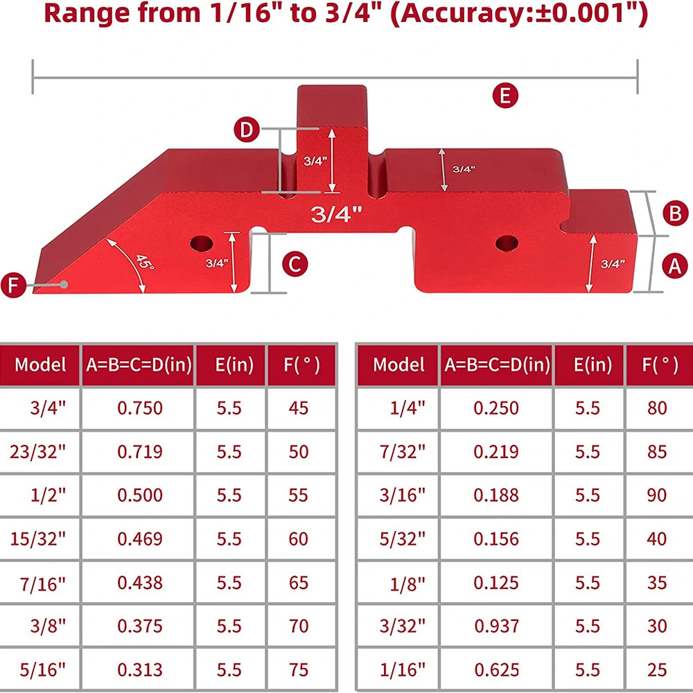 Woodworking Setup Blocks - 14pcs Adjustable Height Gauge for Router & Table Saw - Image 5