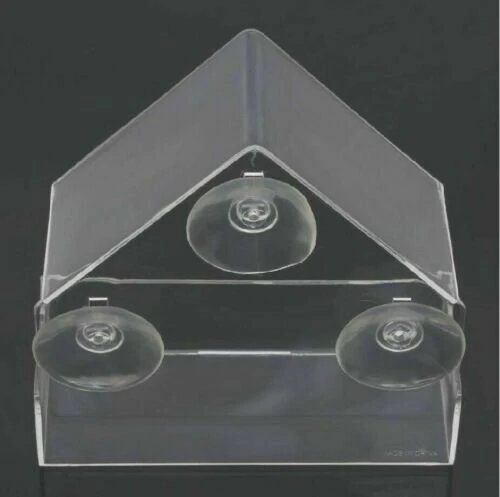 Window Bird Feeder with Suction Cups | Clear Glass for Viewing | Hanging for Seeds & Fatballs - Image 4