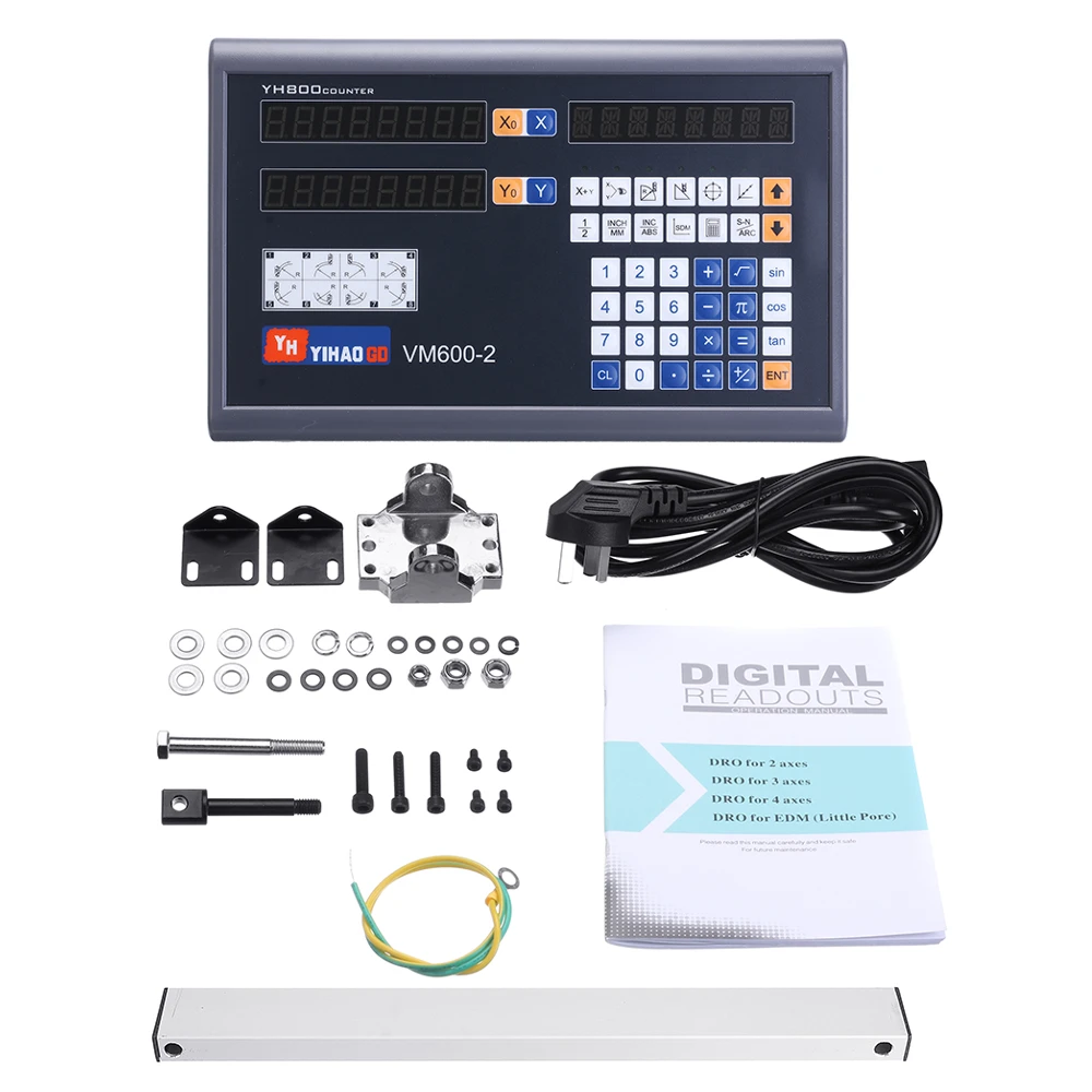 YIHAOGD YH 2/3 Axis CNC Milling DRO Display | TTL 50-1100mm Linear Scale Encoder for Lathe - Image 2