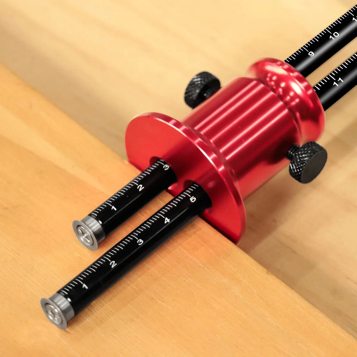 Double Head Wheel Marking Gauge - Aluminum Alloy with Metric & Inch Scale - Image 2