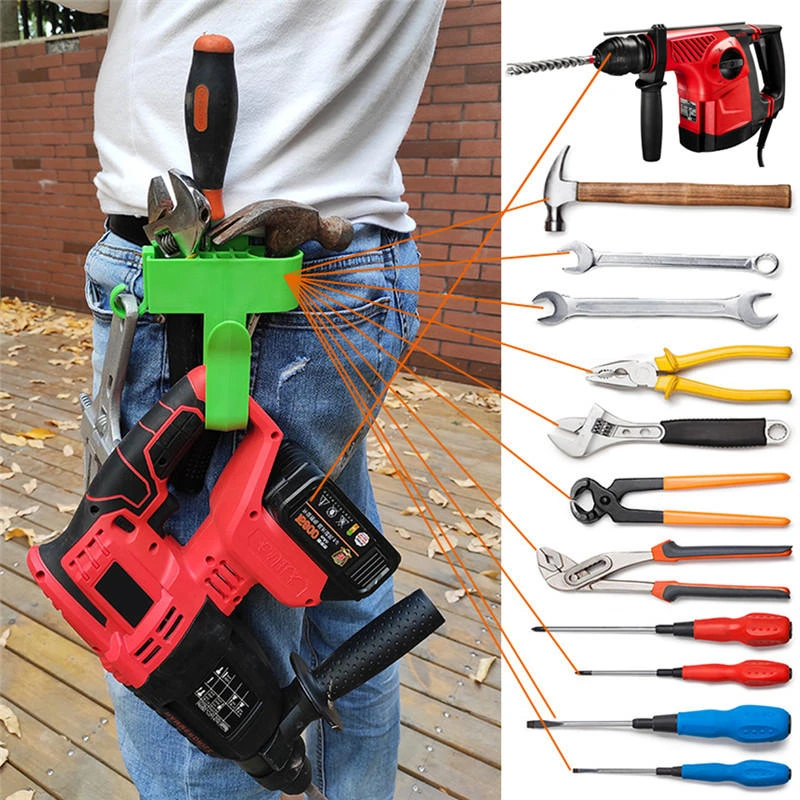 Portable Waist Tool Holder - Drill Clip Rack with Hook for Electrician Belt - Image 4