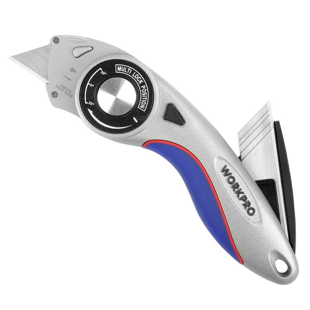 WORKPRO Folding Utility Knife - Aluminum Handle Pipe Cutter | Security Knife - Image 2