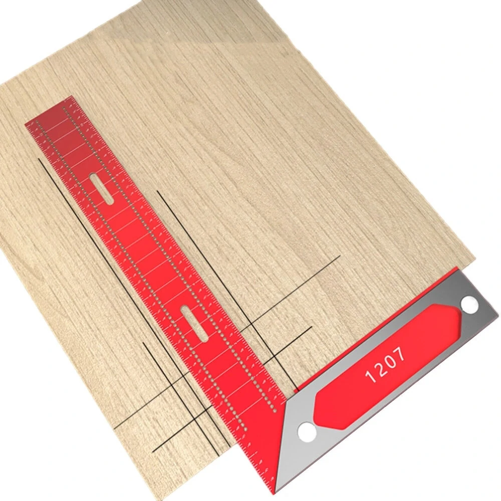Woodworking Square Ruler - 12 & 16 Aluminum Framing & Mitre Square for Leveling - Image 2
